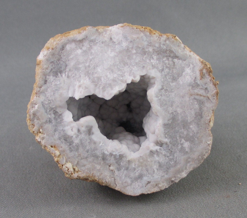 White Quartz Geode Positive Energy Happiness Stone Healing