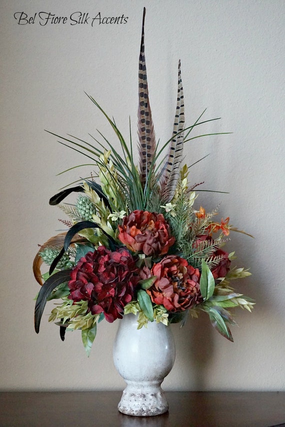 Tuscan Floral Arrangement Dining Table Centerpiece