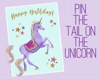 It is an image of Fan Pin the Tail on the Unicorn Printable This is a picture of Fan Pin the Tail on the Unicorn Printable