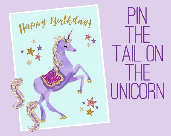 pin the tail on the unicorn instant digital download perfect