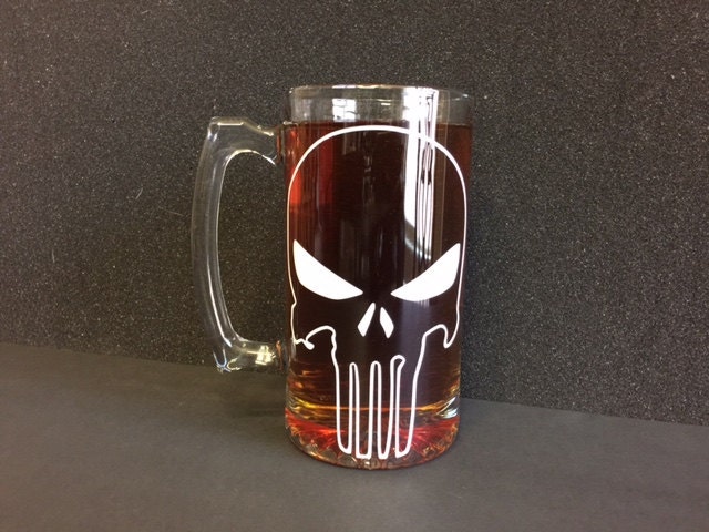 Punisher Beer Mug Skull Beer Mug 28oz 