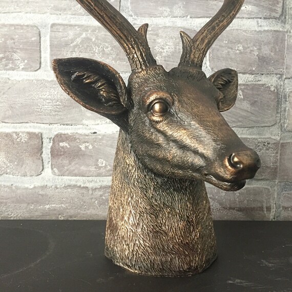 ANY COLOR Deer Head Bust Statue // Faux Taxidermy // by KINGFOUR