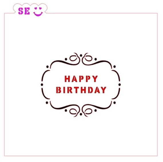 Happy Birthday Plaque Stencil