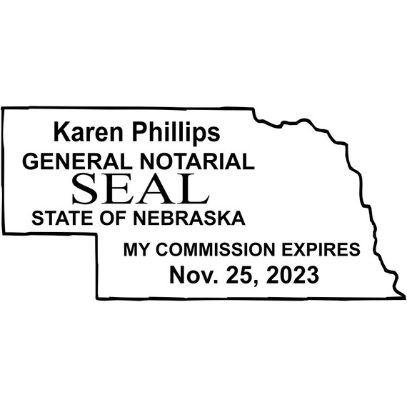 Nebraska Custom Notary Stamp by CustomDesignsByJill on Etsy