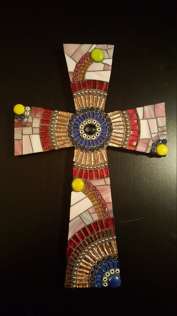 Items similar to Mosaic Cross on Etsy