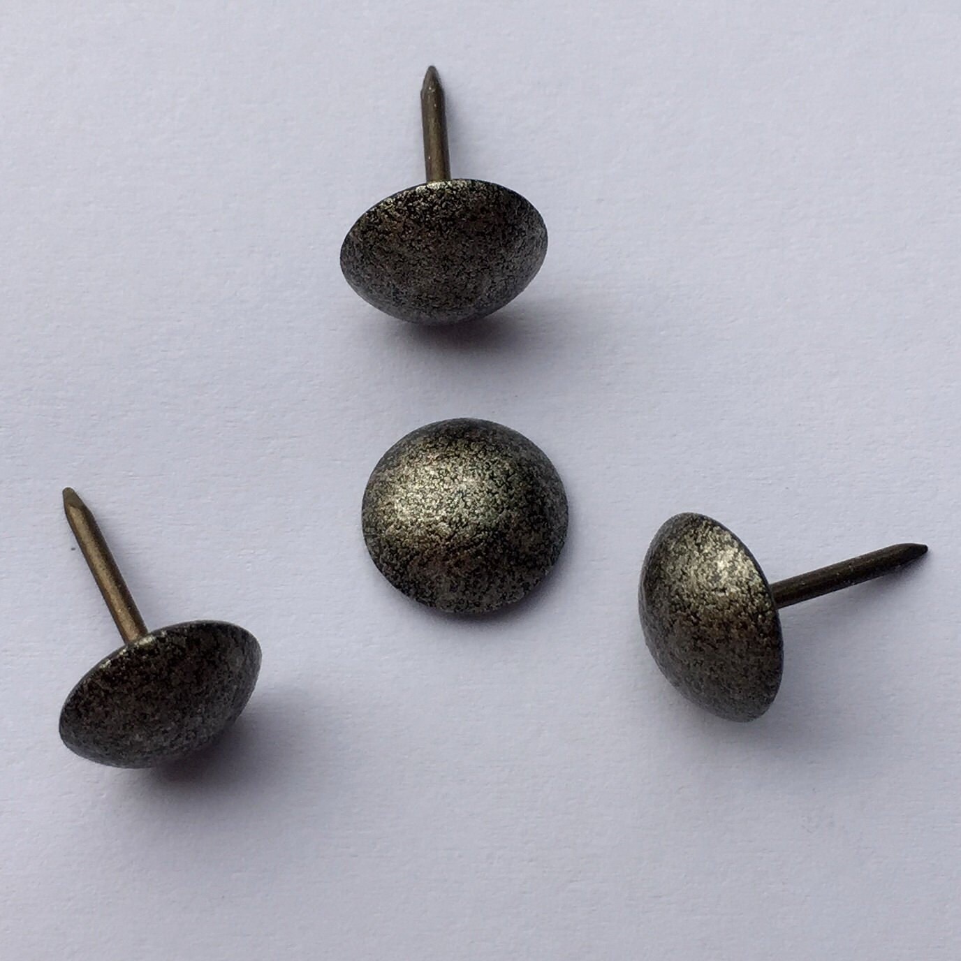 100 Vintage Dark Silver Upholstery Tacks, Upholstery Nails, Decotacks