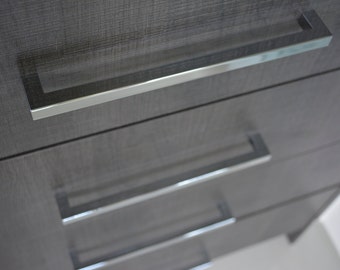 brushed nickel cabinet pulls mission style