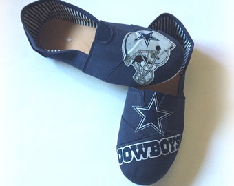 Dallas Cowboys Shoes, Women's Cowboys Slip Ons, NFL Shoes, Dallas Cowboys Fabric Shoes