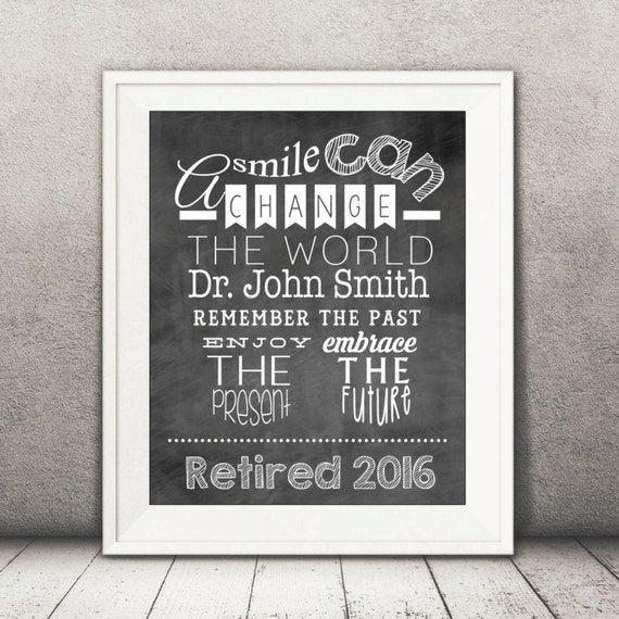 Dentist Retirement Print Dentist Retirement Gift Retiree