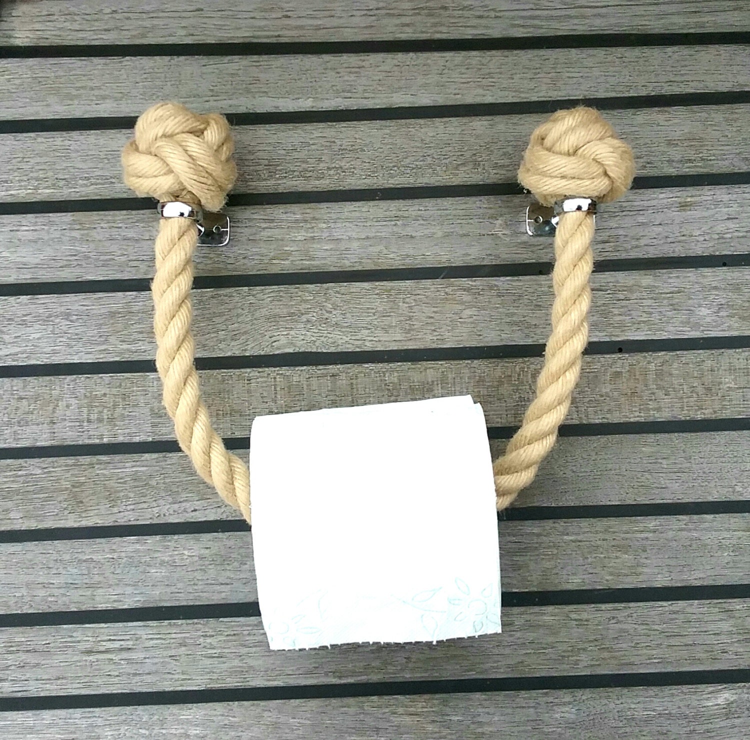 Toilet Paper Holder. Nautical Rope Toilet Roll Holder.