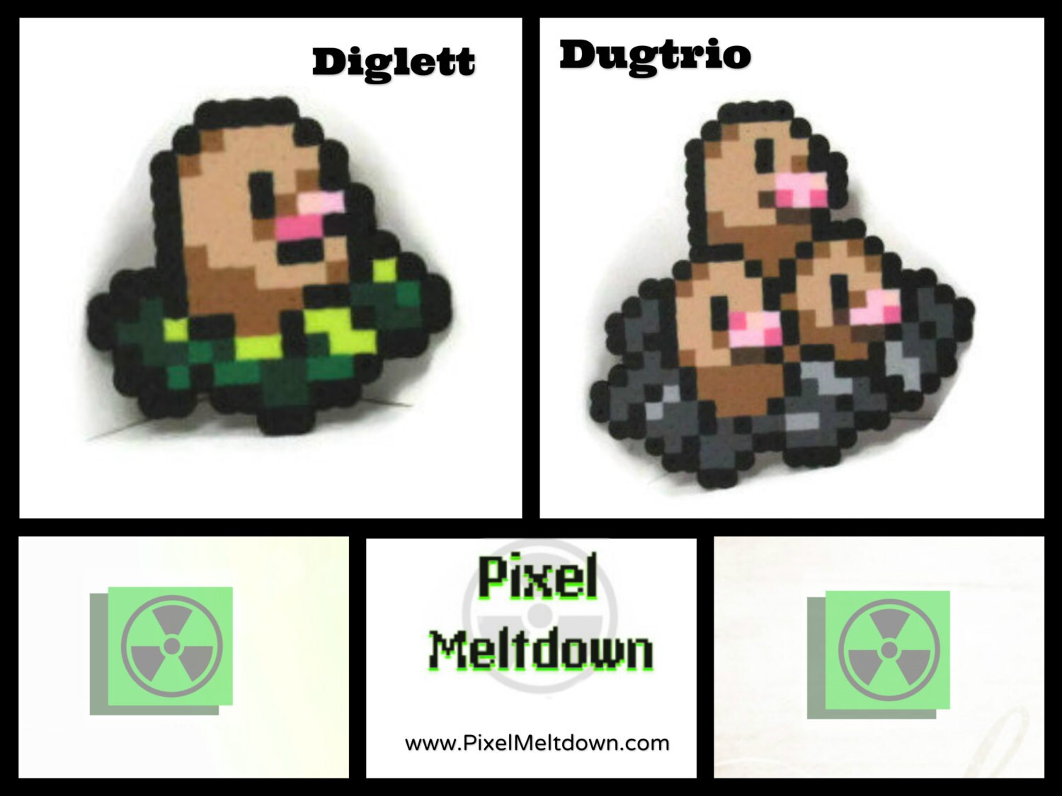 Diglett Dugtrio Pokemon Pixel Art