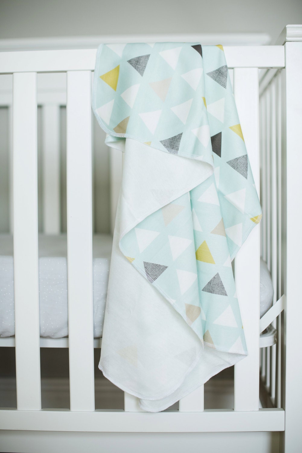 Unisex Baby Swaddle Blanket. Modern Organic Swaddling Blanket.