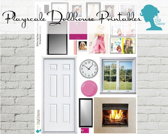 CLEARANCE Pretend Play Printable - Playscale 1:6 Dollhouse Decor ...