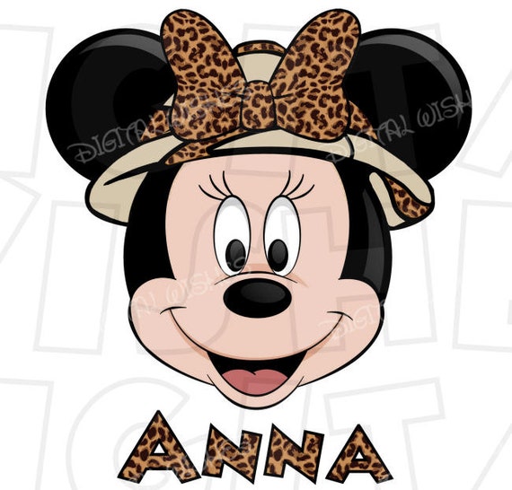 Safari Minnie Mouse Digital Iron on transfer Image clip art