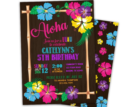 Tiki Party Invitations 10