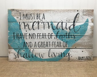 Wooden Mermaid Wall Decor mermaid sign | etsy Wooden Mermaid Wall Decor mermaid sign | etsy