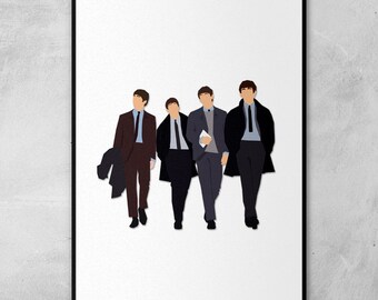 The Beatles | John Lennon | Paul McCartney | George Harrison | Ringo Starr | Minimal Artwork Poster