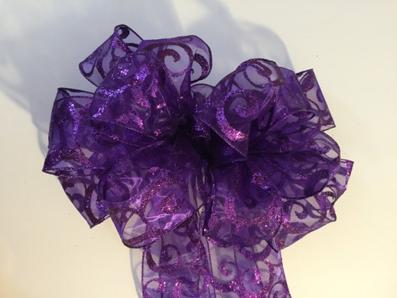 purple christmas bow purple tree topper by purple christmas bow purple tree topper by