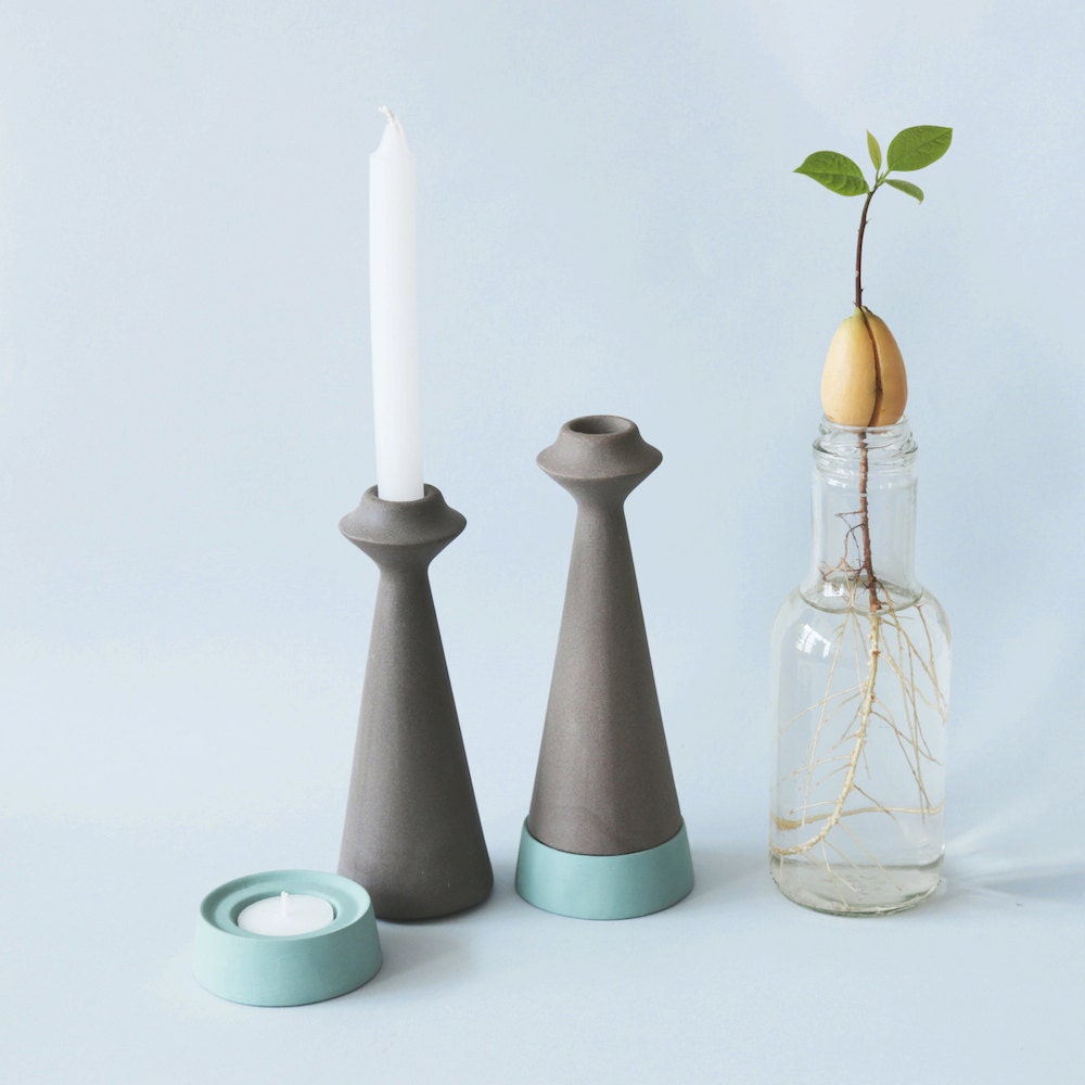 Candle holder Shabbat Candlestick Ceramic Candle stick tea