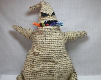 FREE SHIPPING Oogie Boogie Nightmare Before Christmas Boogie Man Halloween Toy, Boogie Man Crochet Doll, The Nightmare Before Christmas Doll