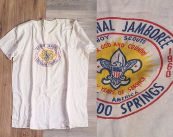Vintage Boy Scouts shirt | Vintage girl scouts shirt | National Jamboree | 1960 Boy scout shirt | 60s | Colorado Springs