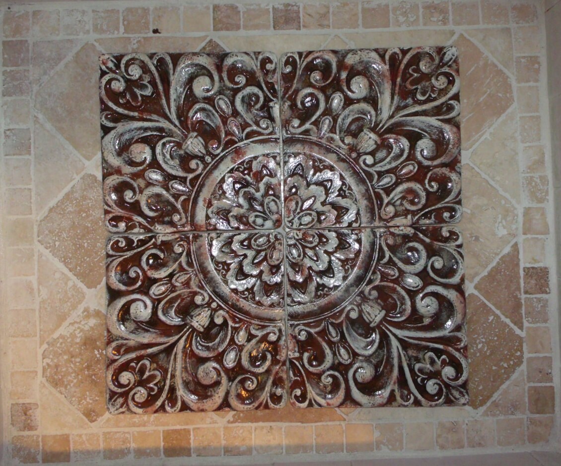 Medallion Concrete Cast Stepping Stone by Italianartcaststone