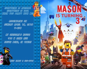LEGO Birthday Invitation
