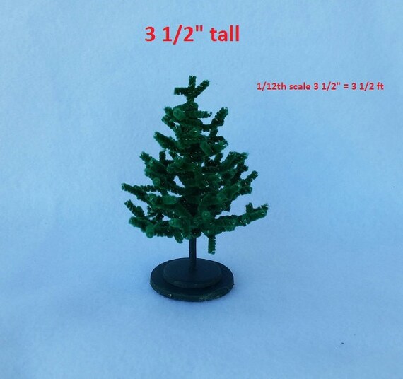 miniature chenille christmas tree dollhouse scale 3 5 inch miniature chenille christmas tree dollhouse scale 3 5 inch