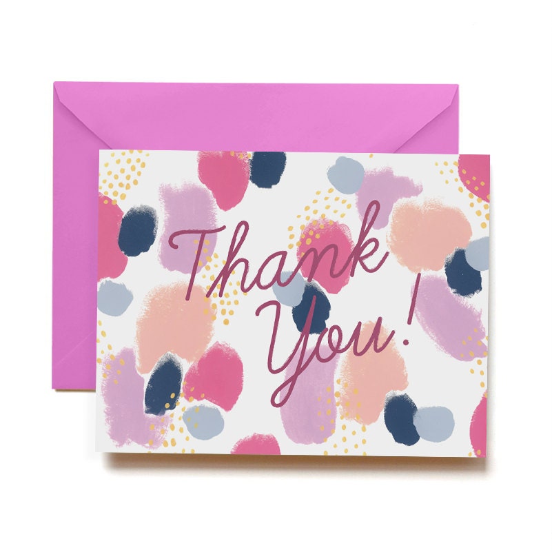 Thank You Card Set Boxed Cards Hand Painted Notecards