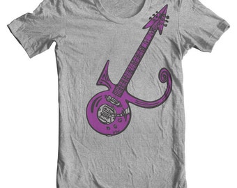 Prince t shirt Prince Shirt inspired Purple Rain Guitar Tribute t shirt Prince Symbol Prince guitar art