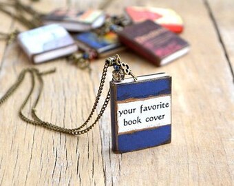 Custom book necklace Personalized jewelry Book charm Custom book pendant Personalized gift for writers Bookish gift Book lover gift bookworm
