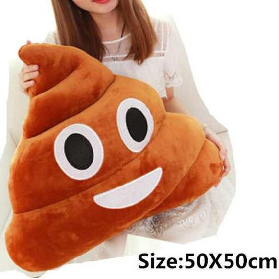 extra large poop emoji pillow