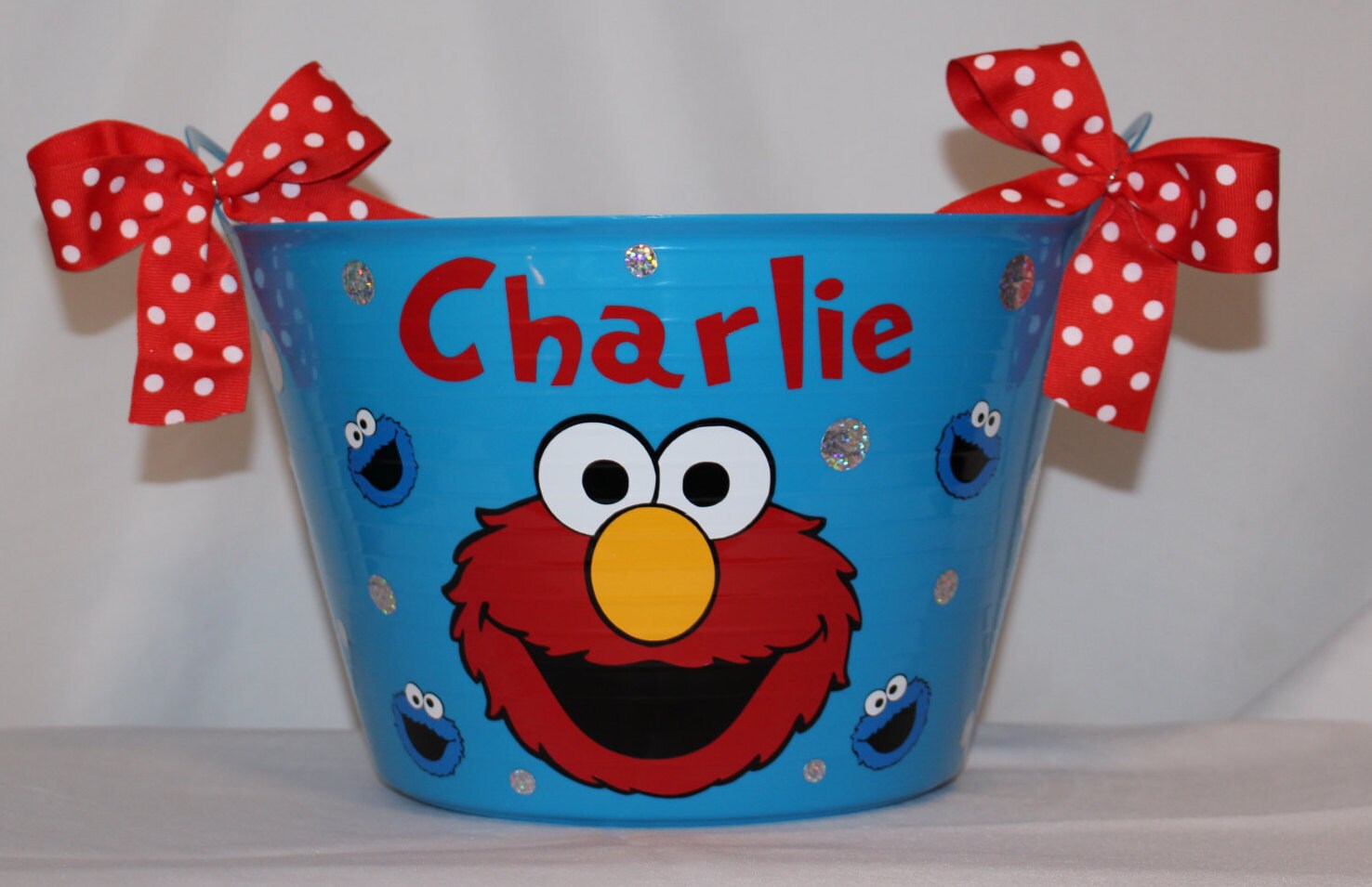Elmo and Cookie Monster Easter basket Toy Basket Laundry