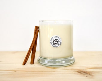 Cinnamon Chai Candle || Hand Poured || Organic Soy Candle // 9 oz. Glass