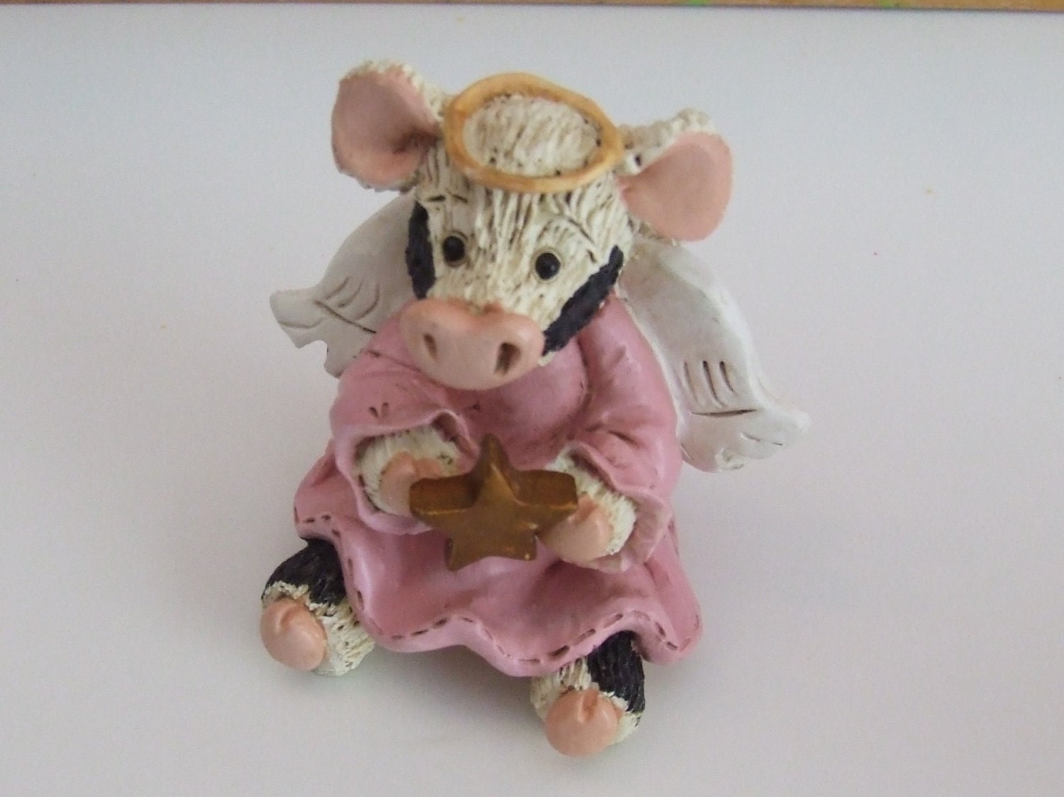 Cow Cow Angel Cow Figurine Cow with Wings by BeautyMeetsTheEye