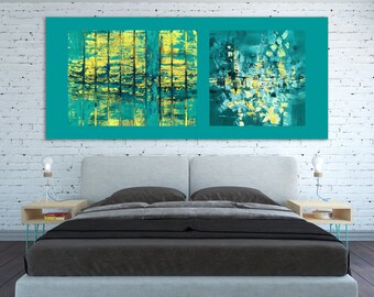 horizontal canvas abstract extra oversized huge painting
