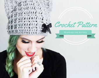 Crochet Cat Hat Pattern Cat Beanie Crochet Pattern