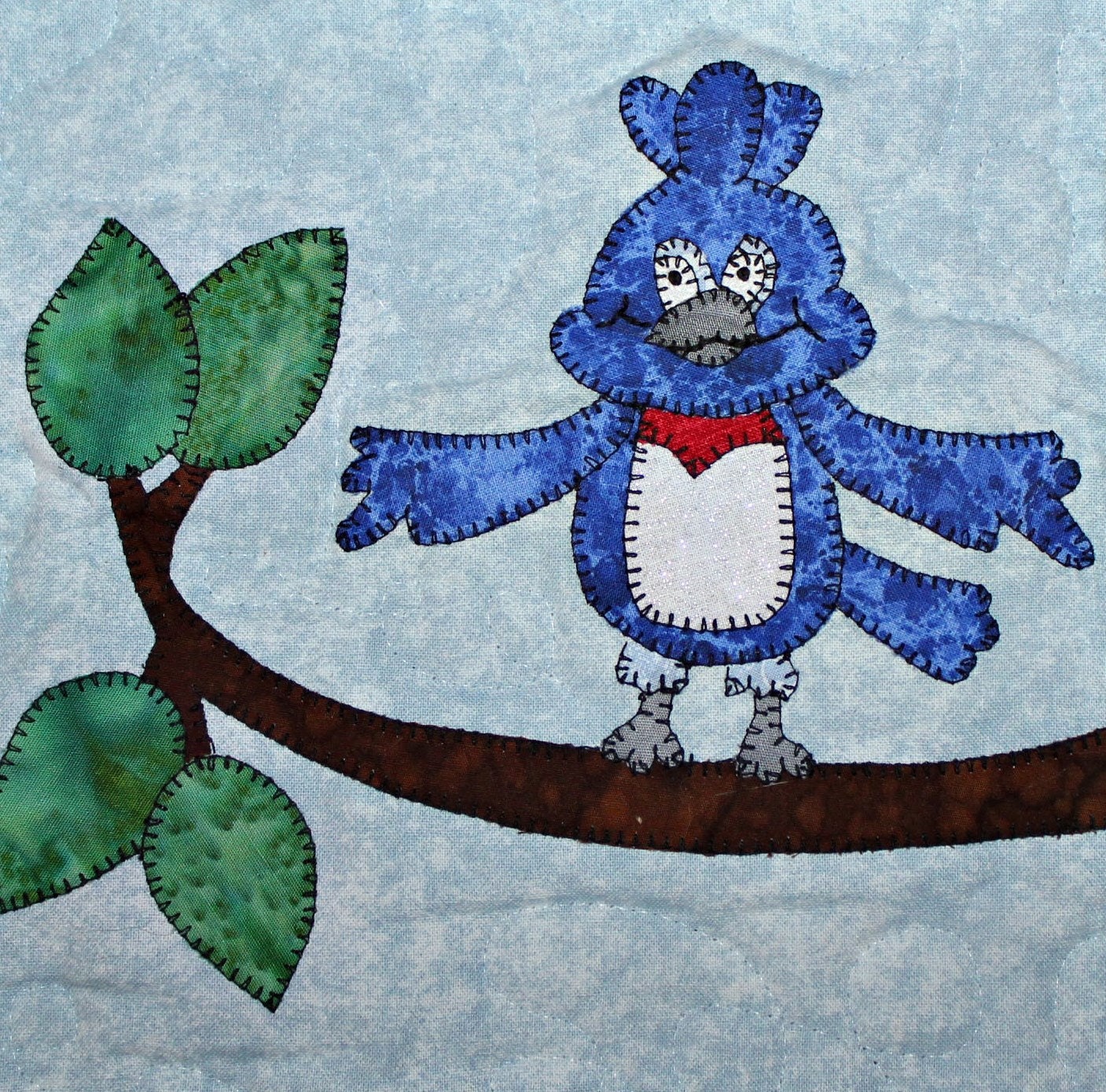 Bluebird PDF applique pattern North American woodland or