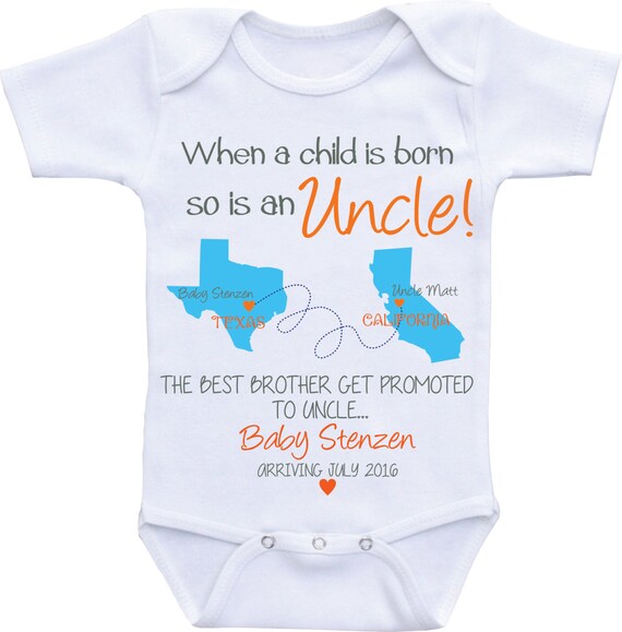 Uncle Baby Announcement shirt Brother by DAIICHIBANdesigns on Etsy