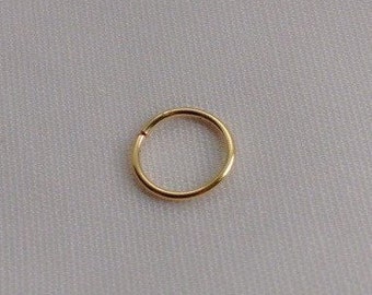 20 Gauge 14K Yellow Gold Filled Rose Gold Fill .925 Silver Nose Hoop Ring Septum Ring Cartilage Helix Tragus Rook Daith Earring Lip Ring