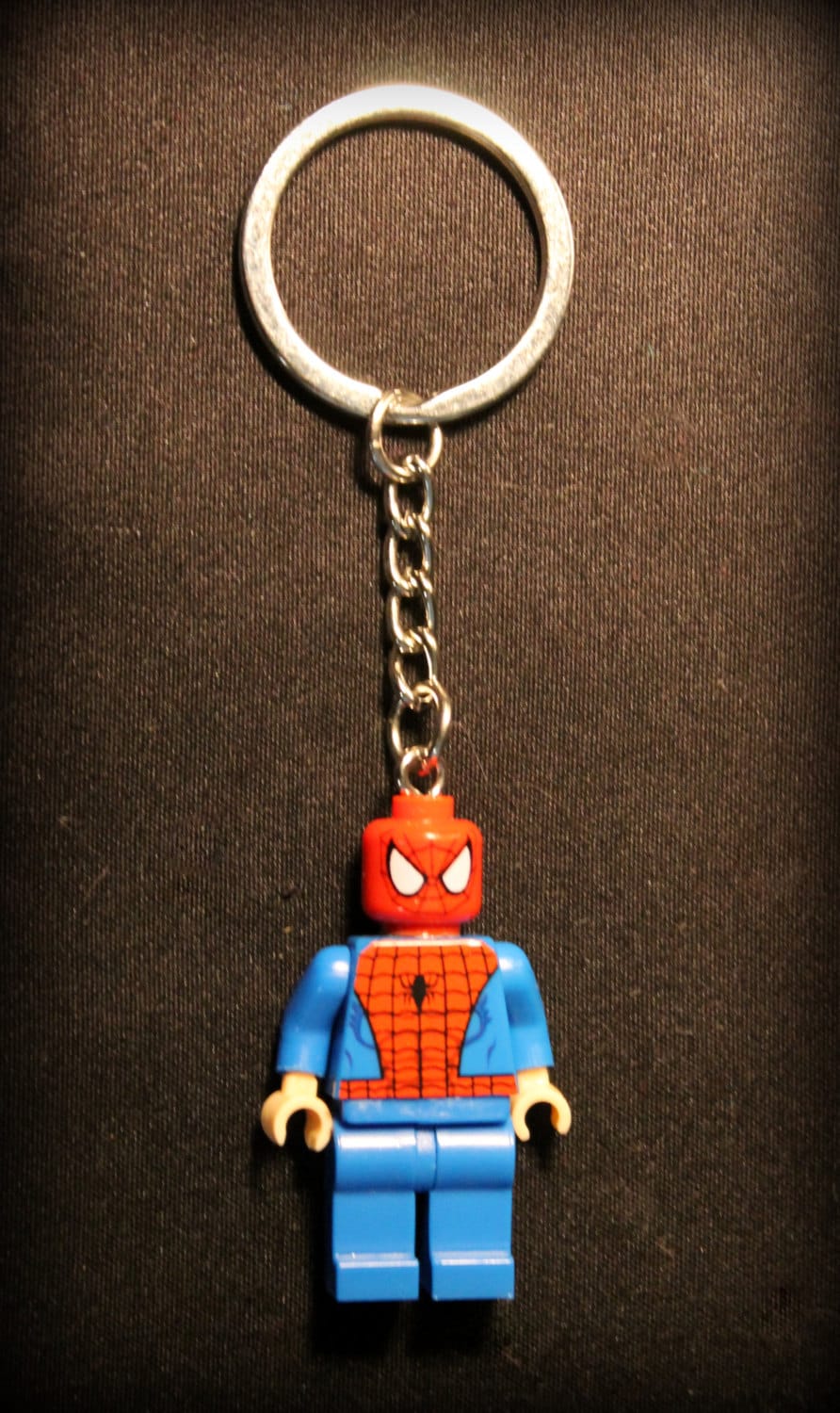 SPIDERMAN Keychain Custom Marvel Superhero Minifigure. Lego