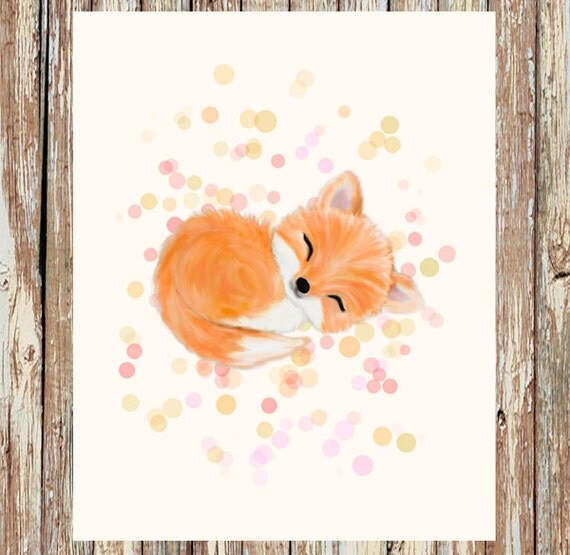 Items similar to Fox nursery decor, fox nursery, woodland nursery