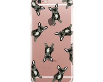 French Bulldogs iPhone Case Clear Transparent Dogs Dog Phone Cases Cover 5/5S/6/6S/6PLUS/7/7PLUS KYOUSTUFF