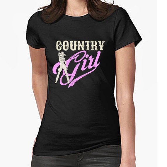 Cute Country Girl Western Cowgirl Tee Shirt by HollyJollyTees