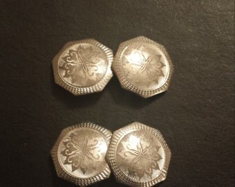 Victorian 14K White Gold and Platinum Cufflinks