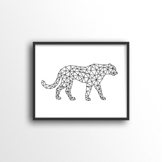 Geometric leopard print Black and white geometric animal