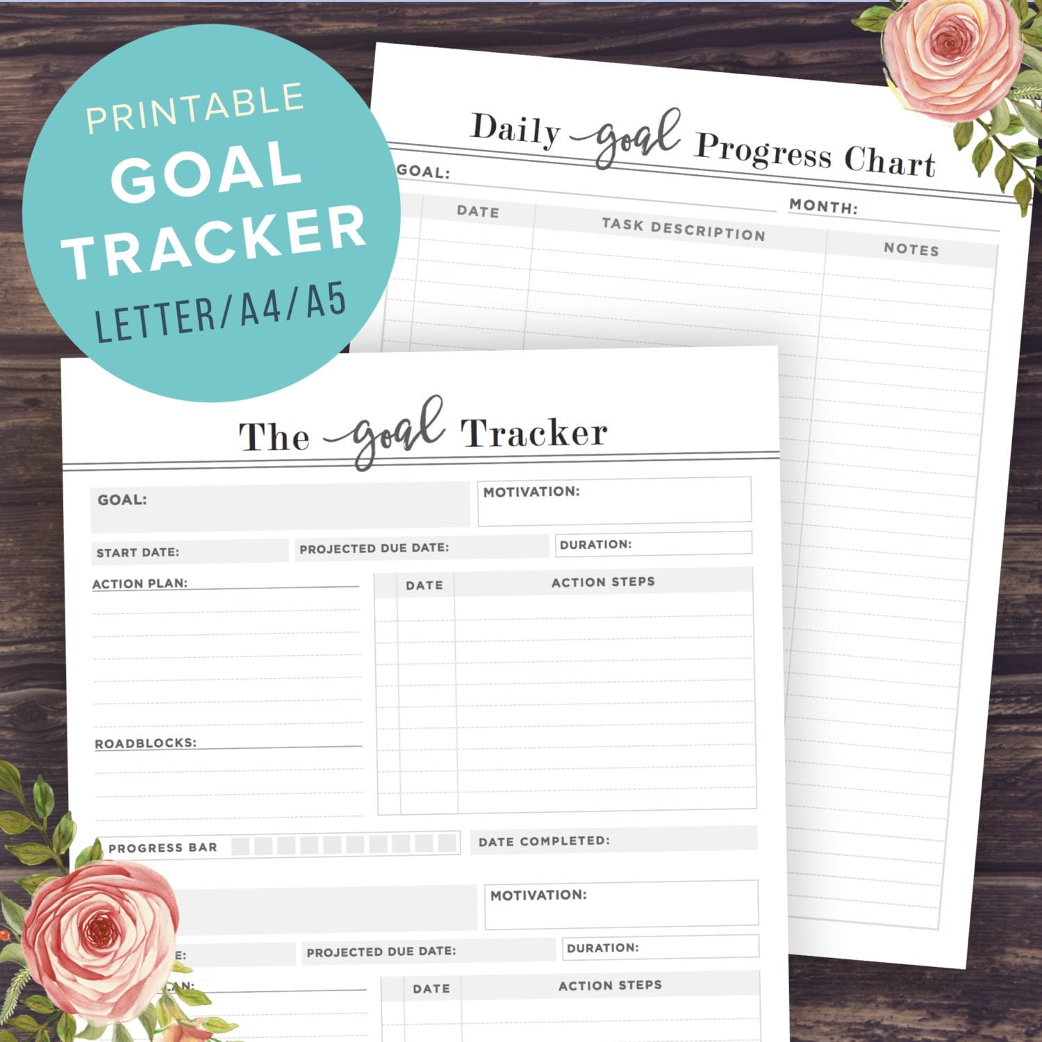 Goal Tracker Template Printable