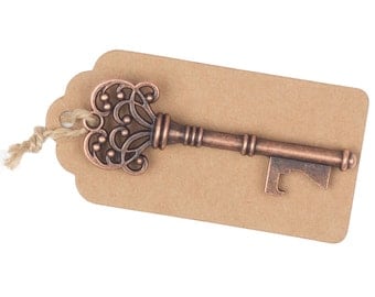 50 Wedding Favors, Place Card Holders, Table Number Assignments, Fall, Bulk Skeleton Keys, Key Bottle Openers, Vintage Party Decorations