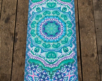 Mala HYBRID yoga mat "BOHO GREEN"