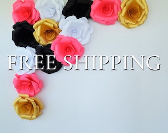 Kate Spade Inspired Baby Shower Backdrop, Kate Spade Baby Shower, Baby Shower Decor, Paper Flower Wall, Kate Spade Backdrop, Kate Spade Baby